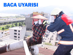 Rize itfaiyesinden baca yangını uyarısı