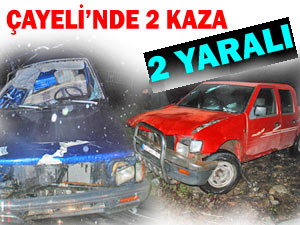 ÇAYELİ'NDE 2 AYRI KAZADA 2 KİŞİ YARALANDI