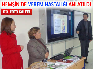 Hemşin'de verem hastalığı ile ilgili seminer