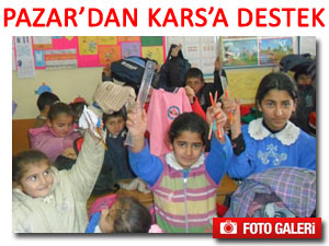 PAZAR'DAN KARS'A YÜREK ISITAN YARDIM