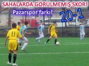 Pazarspor U-16 takımı gol rekoru kırdı: 20-1