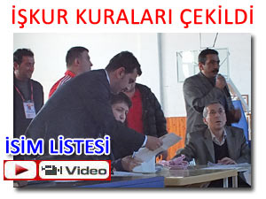 PAZAR'DA İLK ETAP İŞKUR KURASI ÇEKİLDİ