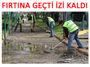 RİZE'DE FIRTINANIN YARALARI SARILIYOR