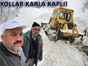 RİZE'DE KAR YAĞIŞI YOLLARI KAPATTI