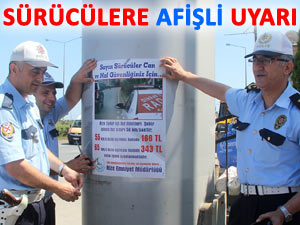 RİZE'DE AFİŞLİ TRAFİK UYARISI