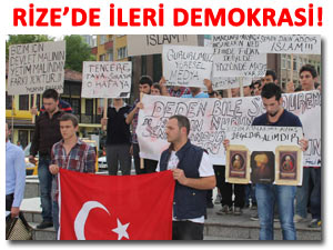 RİZE'DE POLİSE DESTEK GÖSTERİSİ