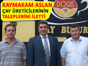 Kaymakam müdürlere üreticinin derdini aktardı