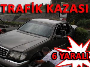 RİZE'DE OTOMOBİL TAKLA ATTI: 6 YARALI