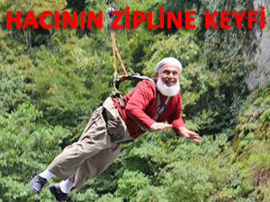 RİZE'DE LAZ HACININ ZİPLİNE KEYFİ!