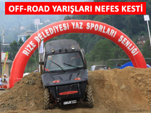 RİZE'DE OFF-ROAD YARIŞLARI NEFES KESTİ