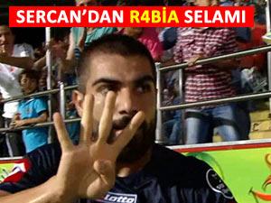 Rizesporlu Sercan'dan Mısır'a R4BIA selamı!