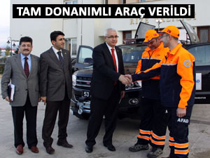 RİZE'YE TAM DONANIMLI AFAD ARACI