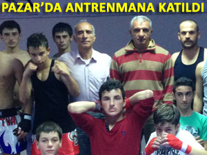 Ünlü kick boks antrenöründen Pazar'a ziyaret