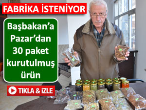 Başbakan'a 30 paket kurutulmuş meyve gidiyor