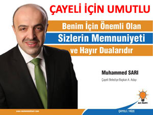 MUHAMMED SARI, ÇAYELİ İÇİN UMUTLU