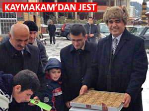 Pazar Kaymakamı'ndan yatılı öğrencilere jest