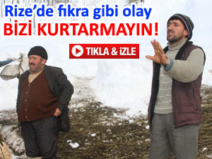 RİZE'DE ÇOBANLARDAN İLGİNÇ TEPKİ