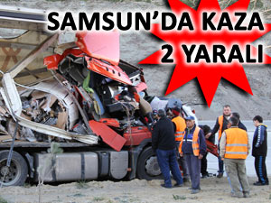 RİZELİ AİLE SAMSUN'DA KAZA YAPTI: 2 YARALI