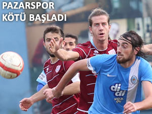 PAZARSPOR'DAN 2. YARIYA KÖTÜ BAŞLANGIÇ