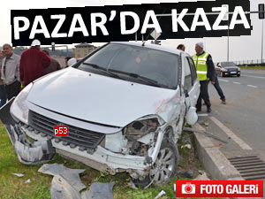 PAZAR LİSE KAVŞAĞINDA TRAFİK KAZASI