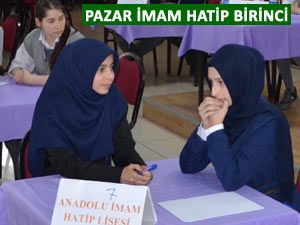 Pazar Anadolu İmam Hatip Lisesi 1'inci oldu