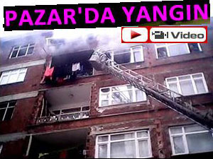 PAZAR'DA EV YANGINI UCUZ ATLATILDI