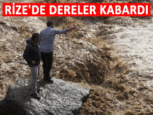 RİZE'DE ŞİDDETLİ YAĞIŞLAR ETKİLİ OLUYOR