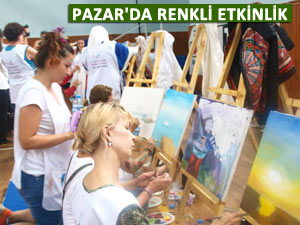 Femin-Art'tan Pazar'da boyama etkinliği