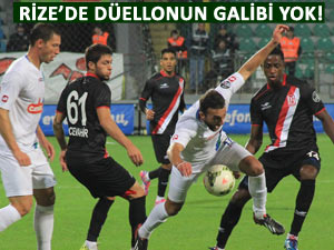 RİZESPOR EVİNDE BERABERLİĞİ KURTARDI