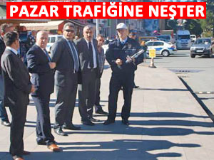 Pazar Meydanındaki trafik keşmekeşine neşter