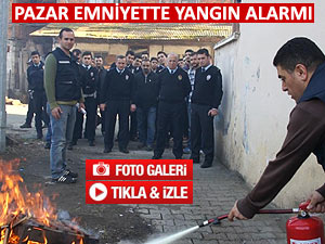 Pazar Emniyet'te yangın tatbikatı nefes kesti!