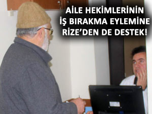 Doktorların eylemine, Rize’den de destek verildi