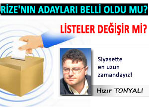 AK PARTİ'DE RİZE ADAYLARI BELLİ OLDU MU?