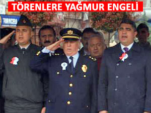 Pazar'da Polis etkinliklerine yağmur engeli