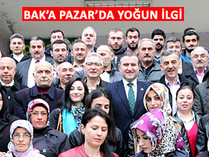 Vekil adayı Bak'a Pazar'da muhteşem karşılama