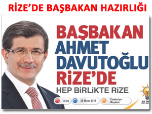 Rize, Başbakan Davutoğlu’na hazırlanıyor