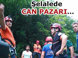 RİZE'DE TURİSTİK ŞELALEDE CAN PAZARI