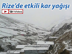 RİZE’DE KAR YAĞIŞI ETKİLİ OLUYOR