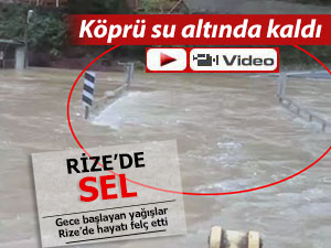 RİZE’DE ŞİDDETLİ YAĞIŞ VE FIRTINA HASARA YOL AÇTI