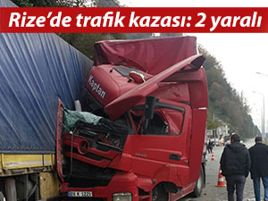 RİZE’DE ZİNCİRLEME TRAFİK KAZASI: 2 YARALI