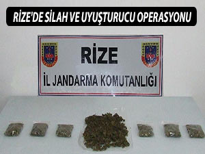 RİZE'DE SİLAH VE UYUŞTURUCU OPERASYONU