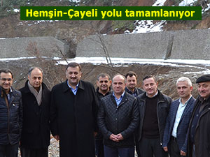 Hemşin-Çayeli yolunda sona yaklaşıldı