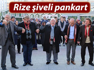 CUMHURBAŞKANI ERDOĞAN’A “RİZE ŞİVELİ” DEV PANKART