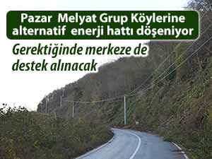 Pazar  Melyat Grup Köylerine alternatif  enerji hattı