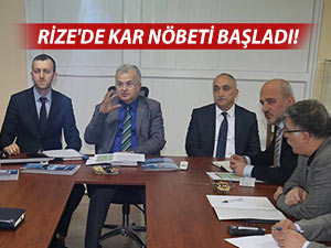 RİZE'DE KAR NÖBETİ BAŞLADI!