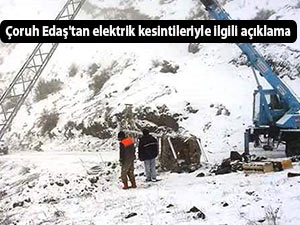 Çoruh Edaş'tan elektrik kesintileriyle ilgili açıklama