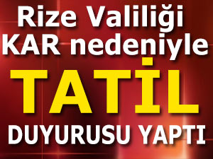 RİZE ‘DE ÖZEL EĞİTİME KAR ARASI VERİLDİ