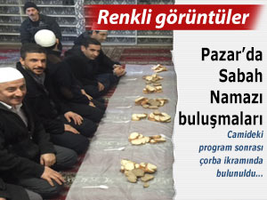 Pazar Merkez Camii'nde renkli görüntüler