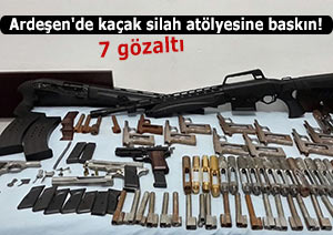 Ardeşen'de kaçak silah atölyesine baskın!