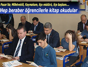 Milletvekili Bak, Pazar'da öğrencilerle kitap okudu